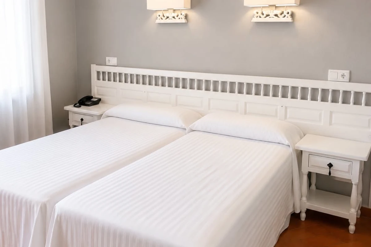 Standard double room with twin beds at Hotel Juan II