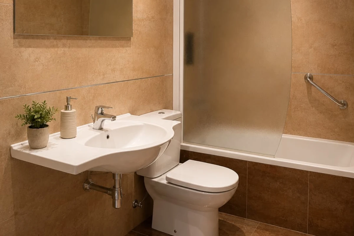 Full bathroom in the standard double room