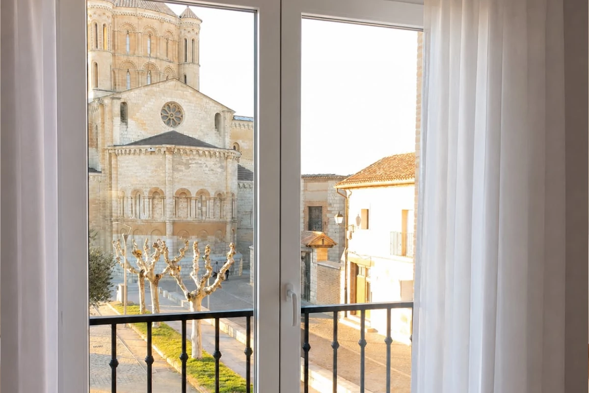 Superior double room with views of the Collegiate Church