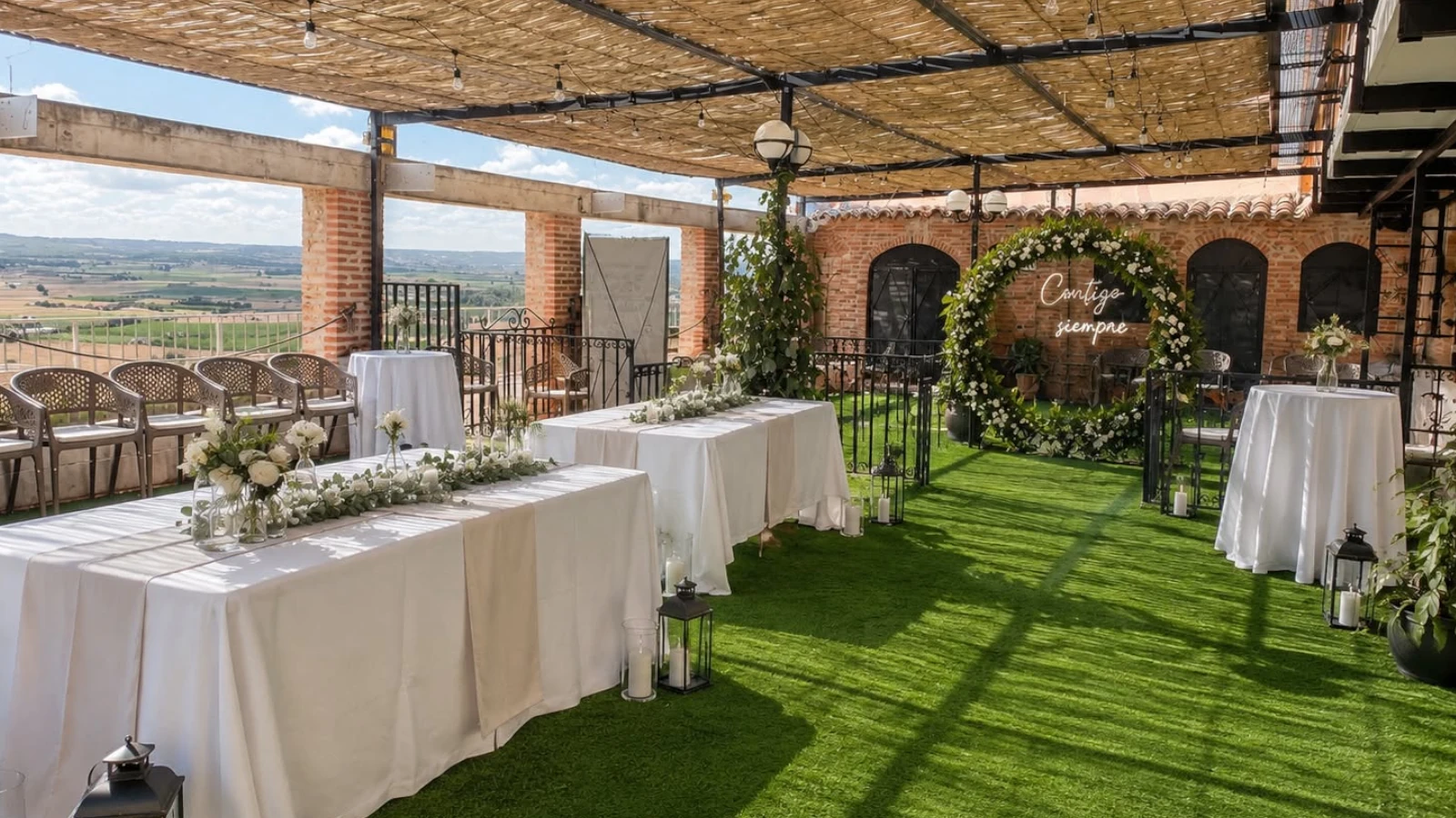 Outdoor terrace for celebrations and events